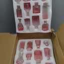 UMEIED 24 Pack Glass Bud Vases in Bulk for Centerpieces, Clear Vintage Decorative Small Vases for Flowers, Wedding Rustic Home Table Decor (Pink)