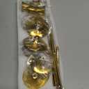 NLBTW Set of 6 Brass Gold Candle Holders for Taper, Vintage Candlestick Holder Decorative Metal Candle Sticks Home Decor Centerpieces for Table Mantel Festive Decorations