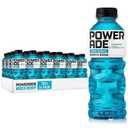 POWERADE Electrolyte Enhanced Zero Sugar Mixed Berry Sports Drink, 20 Ounce (Pack of 24) (EXP 08/25/25)