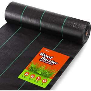 LAVEVE 4FT x 300FT Weed Barrier Landscape Fabric, 3.2oz Premium Heavy Duty Garden Cloth, Ground Cover for Gardening, Farming