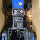 ELEMARA 24V 9AH Ride on Tractor with Easy Detachable Trailer, 24V Ride on Toys for Big Kids, 400W Electric Vehicles Ride On Tractor Car with Shovel, All-Terrain Capability, for Ages 3+, Music, Blue