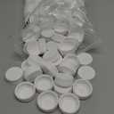 OLYCRAFT 100 White Plastic Bottle Caps 39mm Tamper Seal Lids 1.6x0.6 Inch for Juice Bottles
