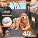 Hard Bottom Car Seat Cover for Dogs.Black Waterproof Dog Seat Cover for Back Seat Extender for Dogs,Scratch-Proof and Anti-Slip Car Dog Hammock for Large Dogs SUV,Black(Holds 500 Lbs)