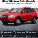 Canvcle RAV4 Rain Guards - Window Visors for Toyota RAV4 2006-2012, Outside-Mount Tape-On Side Window Wind Deflectors for RAV4 Accessories, Vent Visors Shades Rainproof Black 4PCS