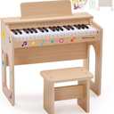 Kids Piano Keyboard, 37 Keys Wooden Digital Piano for Kids with Bench