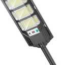 Solar Lights Outdoor Waterproof, 6500K Solar Street Lights Outdoor, LED Solar Flood Lights Dusk to Dawn with Motion Sensor and Remote, Solar Security Lights for Parking Lot, Yard (1 Pack)