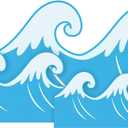 Geelin 3 Sets Ocean Waves Cardboard Cutout Stand up Ocean Beach Theme Party Decoration Wave Life Size Photo Props for Summer Under the Sea Home Party Decoration