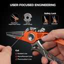 KastKing AlumaStream Finesse Fishing Tool Combo, 7.5 Aluminum Saltwater Fishing Pliers, Crossover Pliers, Wacky & Neko Rig Plier with O-Ring Storage, Fishing Tool Combo, Fishing Gifts for Men