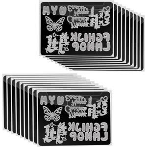 UNIMEIX 24 Pcs 9.2 x 6.9 Inch Large Magnetic Sheets for Die Storage Stamp and Die Storage Pockets Die Cut Storage for Card Making (12 Pcs Sheets+ 12 Pcs Bags,0.9 mm Thickness