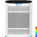 Air Purifiers for Home Large Room Cover 2,100 Ft,Home Air Purifier with Air Quality Monitor & Aromatherapy,Auto H13 Air Purifier Removes Pets Hair Dust Smoke Odor,with 7 Colors Light(White)
