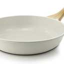 SENSARTE Nonstick Ceramic Frying Pan Skillet, 11 Inch Omelet Pan, Healthy Non Toxic Induction Compatible Egg Pan with Heat Resistant Handle, PTFE and PFAS-Free (White)