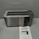 Mueller UltraToast Full Stainless Steel Toaster 4 Slice, Long Extra-Wide Slots for Bagels and Waffles, 6 Browning Levels, LED Display, Cancel/Defrost/Reheat Functions & Removable Tray, Kitchen Gadgets