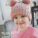 FURTALK Toddler Winter Hat Pom Pom Beanie Knitted Warm Hats for Baby Kids Boys Girls (Pink)