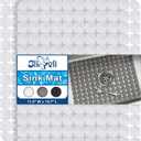 Bligli Sink Mat for Stainless Steel/Ceramic Sinks, 2 Pack 15.7x11.8 inches PVC Sink Protectors for Bottom of Kitchen Sink, Dishes and Glassware drain Mats, Durable and Fast Draining (Transparent)