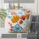 AkiiGer Embroidered Throw Pillows with Inserts, 18" x 18", Flower Cluster