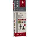 EXCELLO GLOBAL PRODUCTS Bistro String Light Poles - 4 Pack - Extends to 10 Feet - Universal Mounting Options Included