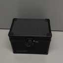 Vaultz Portable Safe Box - 10 x 10 x 6.5 Inch Large Storage Box with Lock, Mesh Pocket & Adjustable Compartments for Cash, Documents and Valuables - Tactical Black