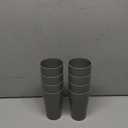 ejonirinjonir EI 8pcs Dark Grey Wheat Straw Cups,Unbreakable Plastic Reusable Cups,Plastic Tumbler Cups for Kitchen,Dishwasher Safe Water Glasses for Water, Coffee, Juice, Tea