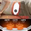 Heating Pad for Back Pain Relief-Lower Back Massager with Heat,Abdominal Belly Massagers with 6 Massage&16 Levels,3 Heated,Cordless Portable Travel Waist Wrap Belt,Mothers Day Gifts for Him Her (White)