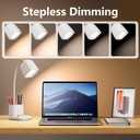 LED Desk Lamp with USB Charging Port Touch Control 3 Color Modes, Stepless Dimming,Eye-Caring LED Table Lamp for Home,Office,Bedroom,Reading,Work,Study,Gooseneck Lamp, 5V, 2.4A