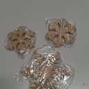 Bucherry 3 Pcs Winter Wooden Snowflake Decor Rustic Winter Snowflake Table Signs Wonderland Wood Blocks Farmhouse Christmas Tiered Tray Decorations for Xmas Table Shelf(Wood Colors)