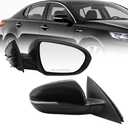 Jecoupoon Right Passenger Side Mirror Assembly Compatible with 2011 2012 2013 Optima Mirrors with Manual Folding & Non Heated & Power Glass Black KI1321152 876202T110 (5 Pins)