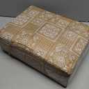 palassio Striped Beige 100% Cotton Quilt Queen Size Bedding Sets, Lightweight Crinkly Channel Pick Stitch Textured Bedspread Soft Shabby Chic Farmhouse Country Coverlet for All Season, 2 Shams