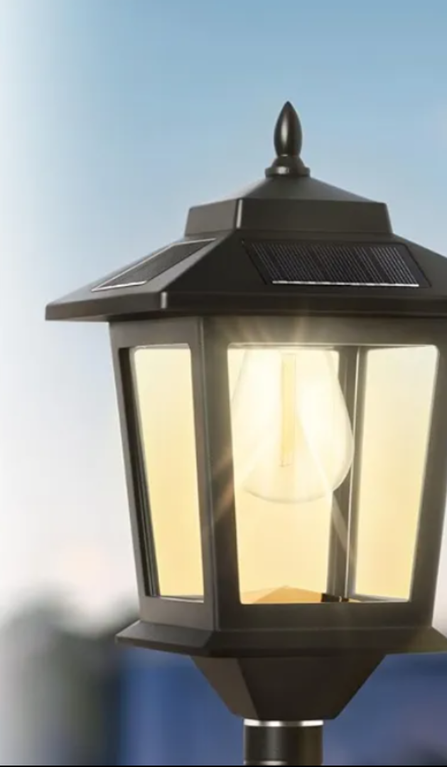 Solar Lamp Post 2Pack, Outdoor Lights