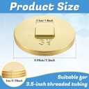 Therwen 2 Pcs 3.5 Inch Sewer Cleanout Cap Slotted Brass Cleanout Plug Wrench Sewer Clean Cover for Drain, Waste, and Vent Purposes(Convex)