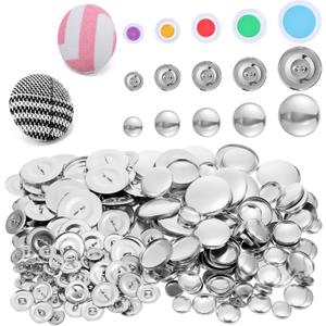 100pcs Cover Button Kits with 5 Sizes & Tools - DIY Fabric Covered Buttons to Make Your Own Buttons Making Kit for Crafts DIY Lovers Sewing Maker Supplies