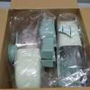 Hanging Automatic Food and Water Dispenser, Gravity Rabbit Feeder Set, Cage Cat and Bunny Food Bowl (Cage Grid Spacing Over 1.2'') (Green)