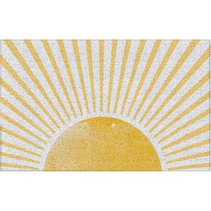 Retro Sun Boho Welcome Home Doormat for Outdoor Entrance Front Door Mats, Yellow Welcome Home Mat Door Mat Outdoor Indoor Mats for Entryway, Boho Bathroom Porch Door Decor, 17x30 Inches