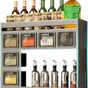 Brivora Living Spice Rack Organizer for Cabinet – Kitchen Space-Saving Storage Solution | Spice Rack Wall Mount or Countertop organizer for pantry, Bathroom or Home Decor