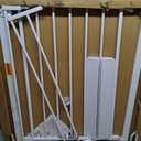 Baby Gate No Drilling, 29"-40" Auto Close Dog Gate Indoor for Doorways & Stairs, Pressure Mounted Adjustable Pet Gate, Easy Walk Through Child Gate for Children & Pets Stroller Friendly, White