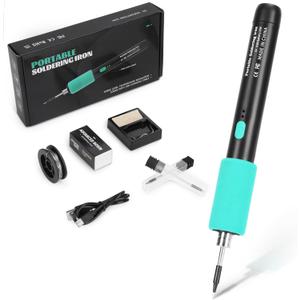 Wireless Soldering Iron Tips Kit Heats up in 8 Seconds, Includes 3 Different Iron Tips for Different Tasks, Type C Port Charging while in Use, Suitable for DIY & Repairs