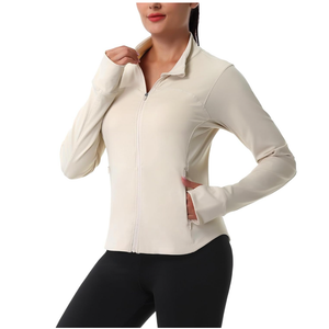 ANIVIVO Women's Zip Up Workout Jackets Athletic Running Jackets Slim Fit Lightweight Yoga Jacket with Pockets S