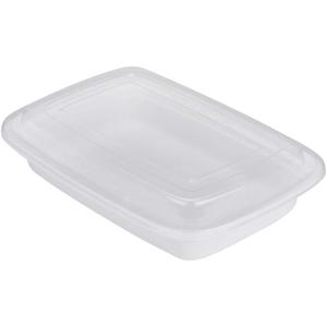 Restaurantware-Asporto 16 Ounce To Go Boxes, 50 Microwavable Round Soup Containers - Clear Plastic Lids Included, Do Not Contain BPA, White Plastic Catering Food Containers, Disposable