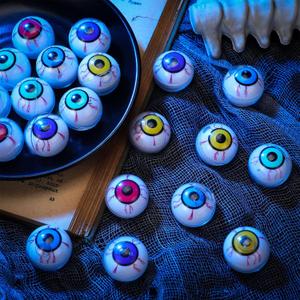 20 Pcs Halloween Plastic Eyeballs 10 Pairs Fake Eye Balls Halloween Decor 1.2" Scary Realistic Eyeball Moving Wobbly Toys for Horror Props Trick or Treat Party Cosplay (Multi Color)