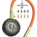 ETENWOLF Tire Pressure Gauge 0-100 PSI, ANSI B40.1 Grade A Accurate Tire Gauges for Tire Pressure with Large Glow Dial, Air Pressure Gauge for Tires, Car Accessories