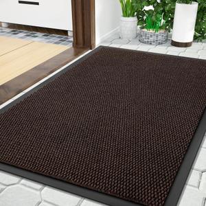 Yimobra Doormat Outdoor Indoor Entrance 36 x 24, All-Season All-Weather Front Door Mat, 100% Waterproof Welcome Matt for Floor Garage Outside Entry, Stain and Fade Resistant