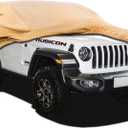 Heavy Duty Outdoor Car Cover Custom Fit for Jeep Wrangler 2 Door, Windproof All Weather Waterproof Sun Rain UV Dust Snow Protection Outdoor Car Covers (brown)