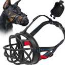 BARKLESS Dog Muzzle, Basket Muzzle with Slow Feeder for Positively Leading, Anti Biting Chewing Licking and Scavenging, Suitable for Small Medium Large Dogs for Grooming and Nail Trimming  (PVC, Husky & Doberman)