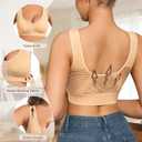5-Pack Front Closure Bras Set After Mastectomy Breathable Post Surgery Sport Minimizer Bra Push Up Compression Anti Sagging Wireless No Underwire Bralettes for Gril Women Lady - XL