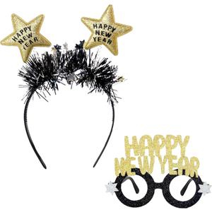 Carnavalife New Year 2026 Headband and Glasses Set new year Party Accessories Headband with glasses