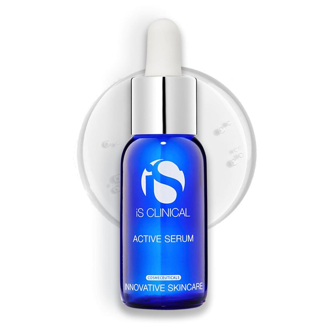 iS CLINICAL Active Serum - Helps visibly even skin tone, Excellent for acne-prone skin, Anti-Aging, Face Serum, 1 Fl Oz