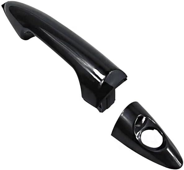 Black Front Right Passenger Side Exterior Door Handle Outer Handle Compatible with Hyundai Accent 2012-2017 826611R000