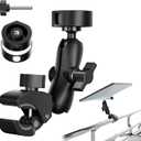 FIUTY for 2025 Starlink Mini Clamp Mount and 2024 Pipe Adapters, Born for Starlink Mini Pipe Adapter and Flat Mount for RV/Pole/Yacht/Camper/Guardrails, 2 in 1 Design