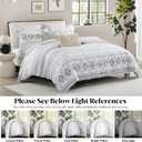 Y-PLWOMEN Duvet Cover King - 3 Pieces Aztec Striped Geometric Duvet Cover Set, 100% Cotton Duvet Cover King Size, Super Soft Bedding Duvet Covers for All Season, 104"x90", No Comforter (Charcoal/Grey/White)