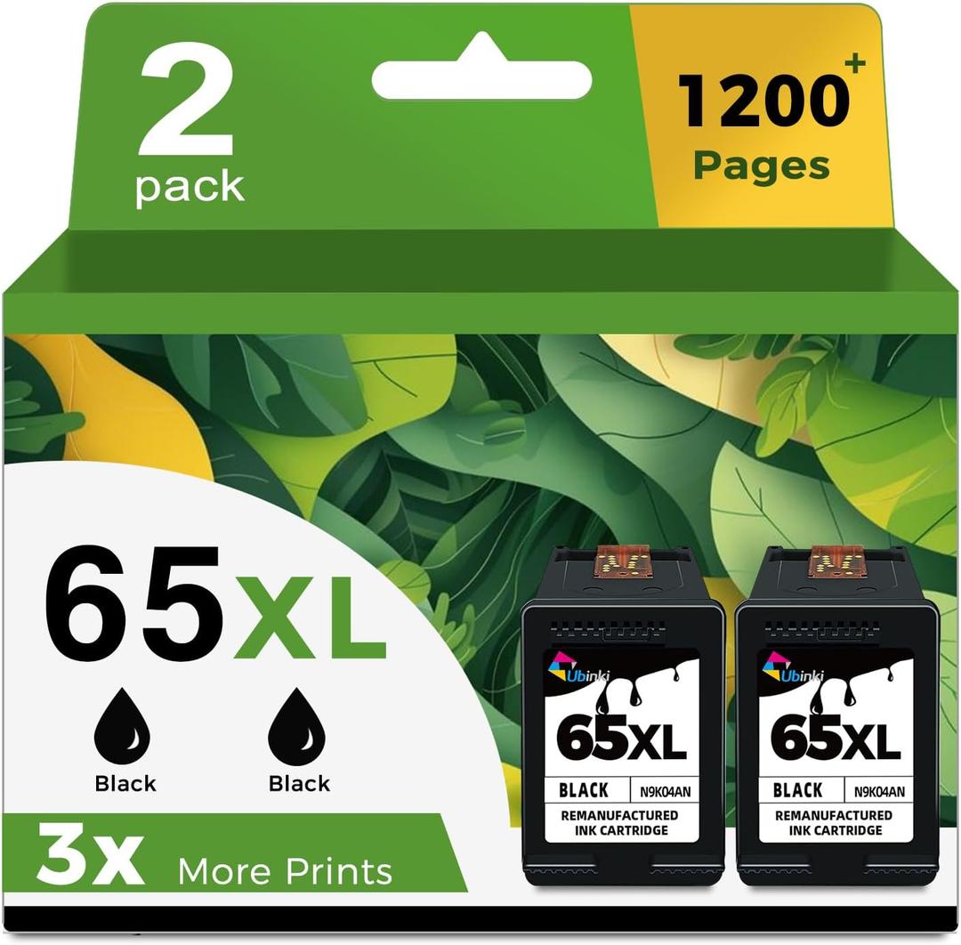 Black Ink Cartridge Replacement for HP Ink 65