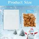 200 PCS White Dot Cookie Bags with Seal Plastic Clear Cellophane Goodie Candy Treat Gift Self Sealing Bag Birthday Holiday Party Decorations Favors Supplies Frozen Winter Christmas Valentines Wrap